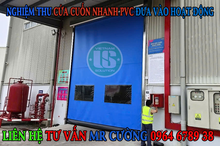 Nghiệm thu cửa cuốn nhanh PVC đưa vào hoạt động